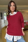 Made in Italy Conrad Body Skim Knit Jumper Bordeaux